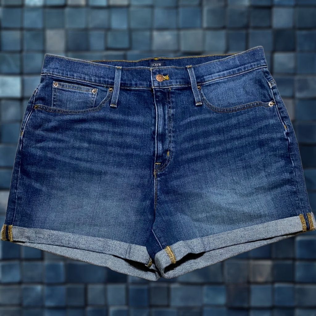 J.Crew J. Crew Jean Shorts Womens 33 Blue Denim Cut Off High Rise Inseam 4" NWT New Size 24" / US 00 / IT 34 - 1 Thumbnail