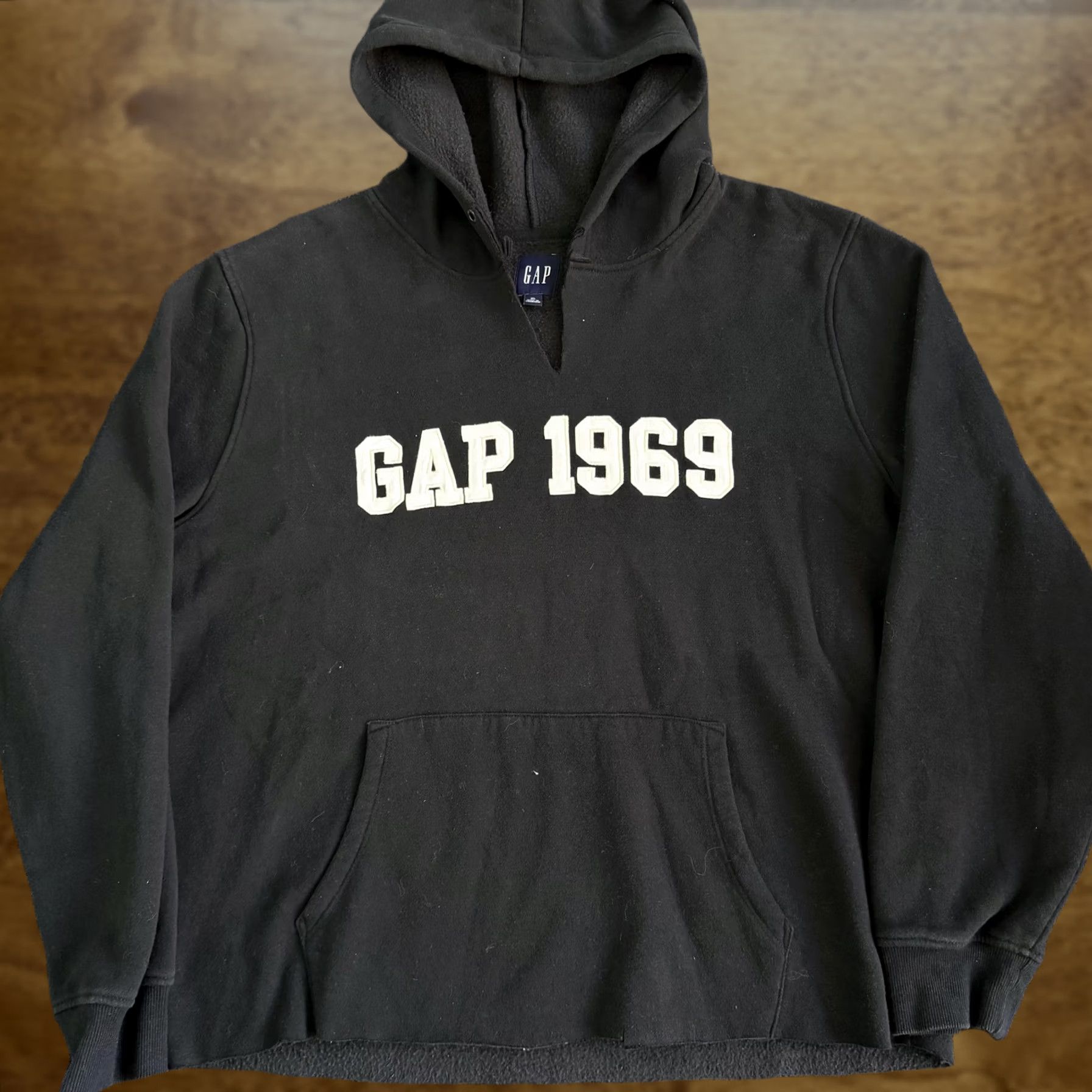 Gap Gap Shirt Mens XL Black Hoodie Fleece Pullover Graphic Kangaroo Sweatshirt Size US XL / EU 56 / 4 - 1 Thumbnail
