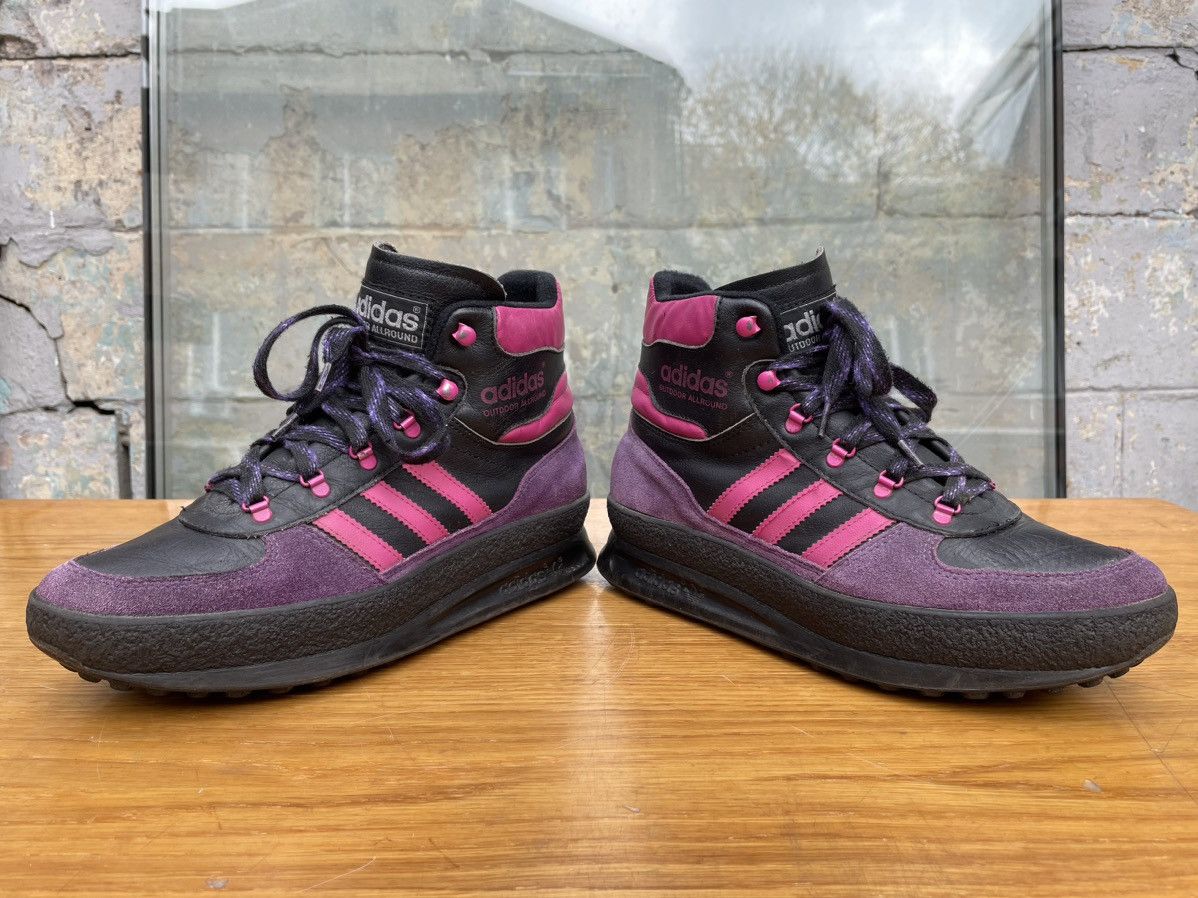 Adidas × Vintage Rare Vintage Adidas 90s Boots Leather Pink Black Size US 7.5 / EU 40-41 - 5 Thumbnail