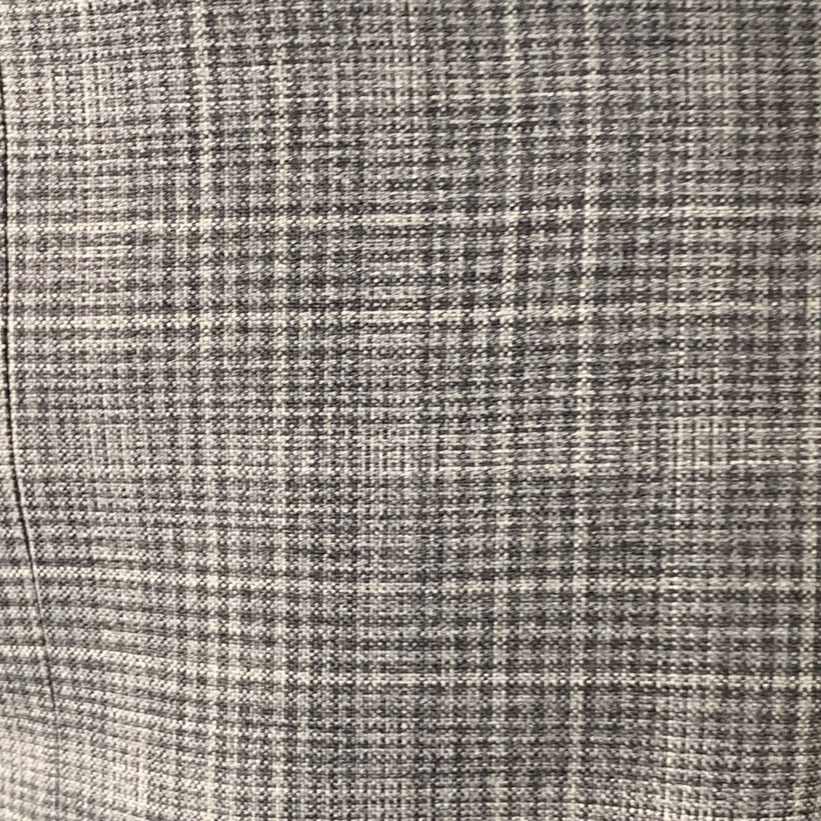 Eidos Napoli EIDOS 38 Regular Grey Charcoal Plaid Wool Notch Lapel Suit Size 38R - 3 Thumbnail