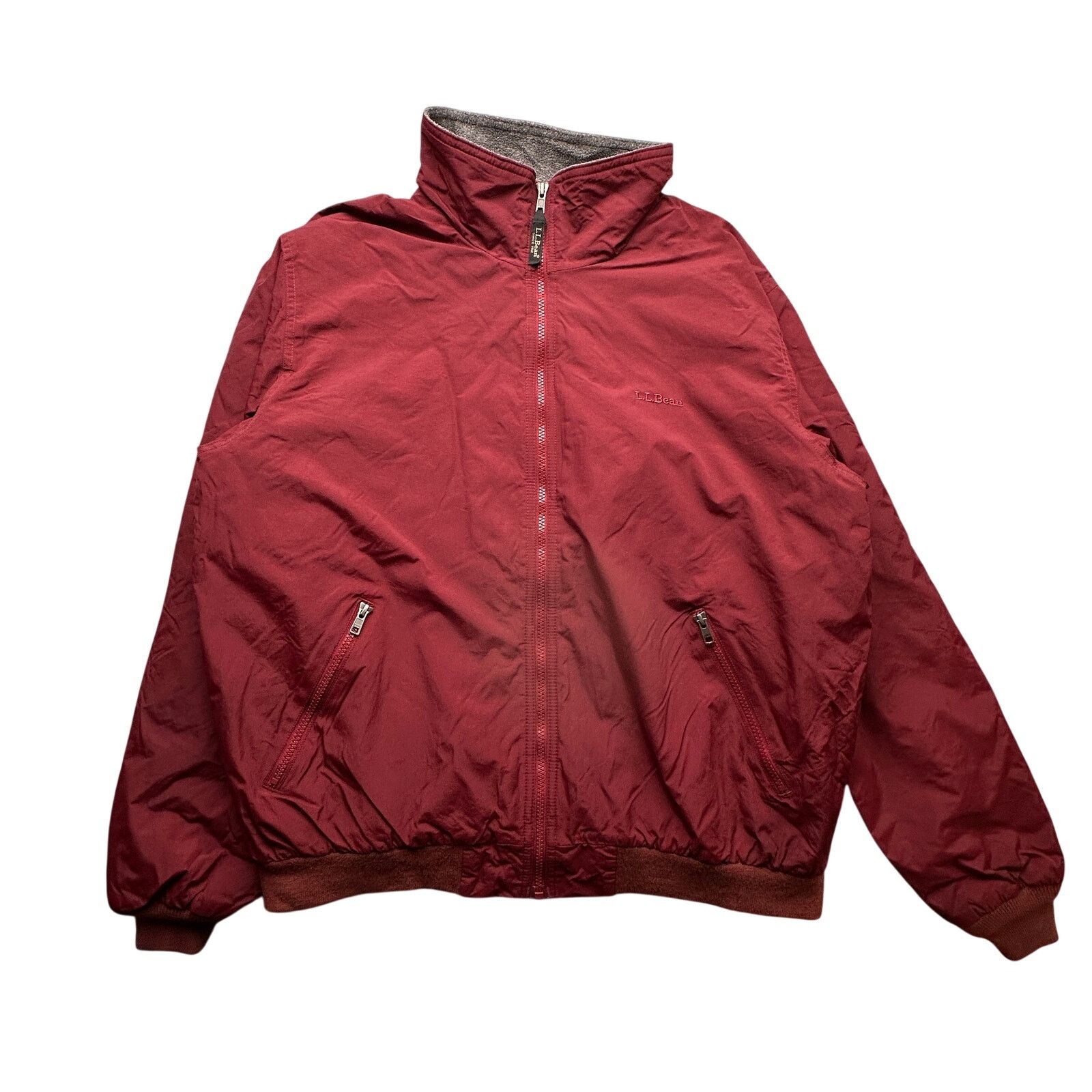 L.L. Bean LL Bean Warm Up Fleece Lined Jacket Mens Large Red Size US L / EU 52-54 / 3 - 6 Thumbnail