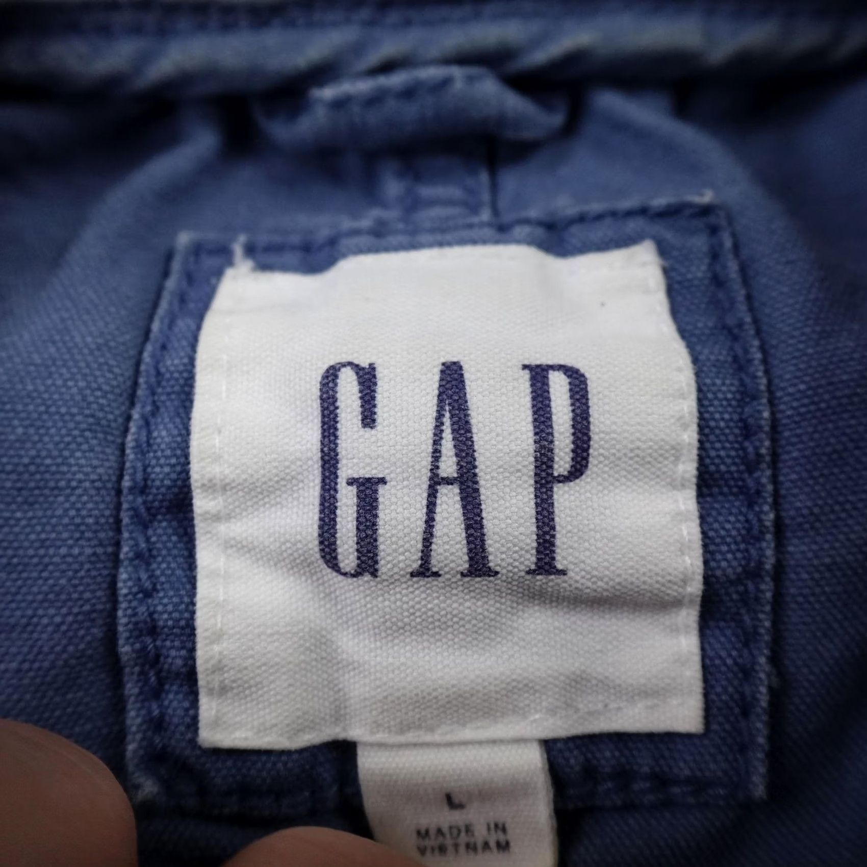 Gap GAP Jacket Mens L Blue Linen Denim Chambray Full Zip Bomber Coat Casual Shirt? Size US L / EU 52-54 / 3 - 4 Thumbnail