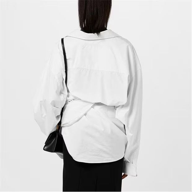 Balenciaga o1g2r1mq0924 Cotton Shirts in White Size M / US 6-8 / IT 42-44 - 5 Thumbnail