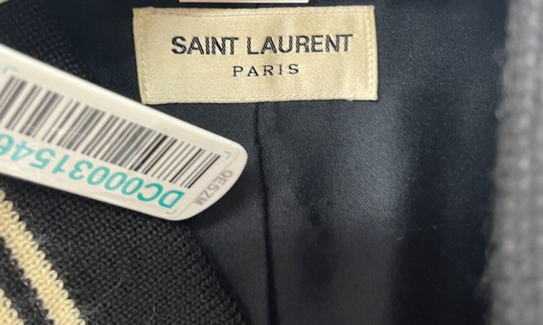 Saint Laurent Paris saint laurent Black Patchwork Leather Baseball Jersey Size US M / EU 48-50 / 2 - 2 Thumbnail