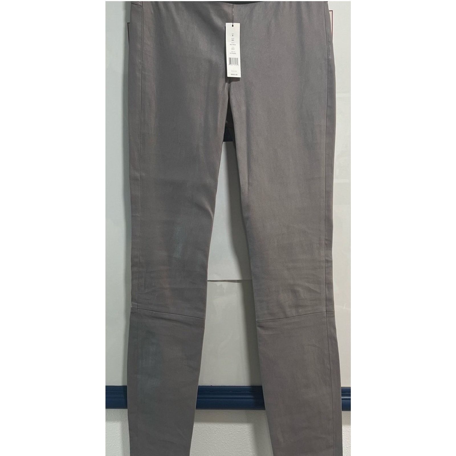Theory Theory Ima Maximus Lamb Leather Leggings Gray Size 6 NWT Size 28" / US 6 / IT 42 - 2 Thumbnail