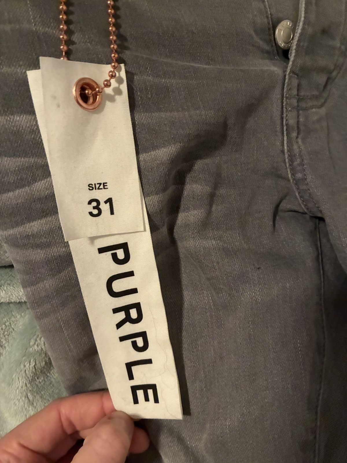 Purple Brand Purple Brand P001 Denim Gray – Worn Knee Slit Size US 31 - 4 Thumbnail