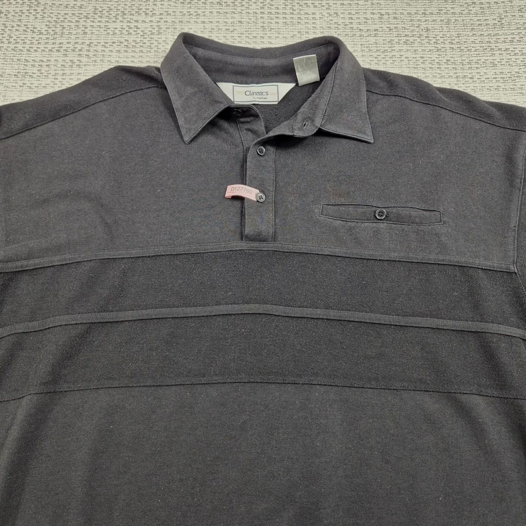 Vintage VINTAGE Classics by Palmland Sweater Polo Shirt Mens XL Gray/Black Knit Pullover Polo Shirt Size US XL / EU 56 / 4 - 4 Thumbnail