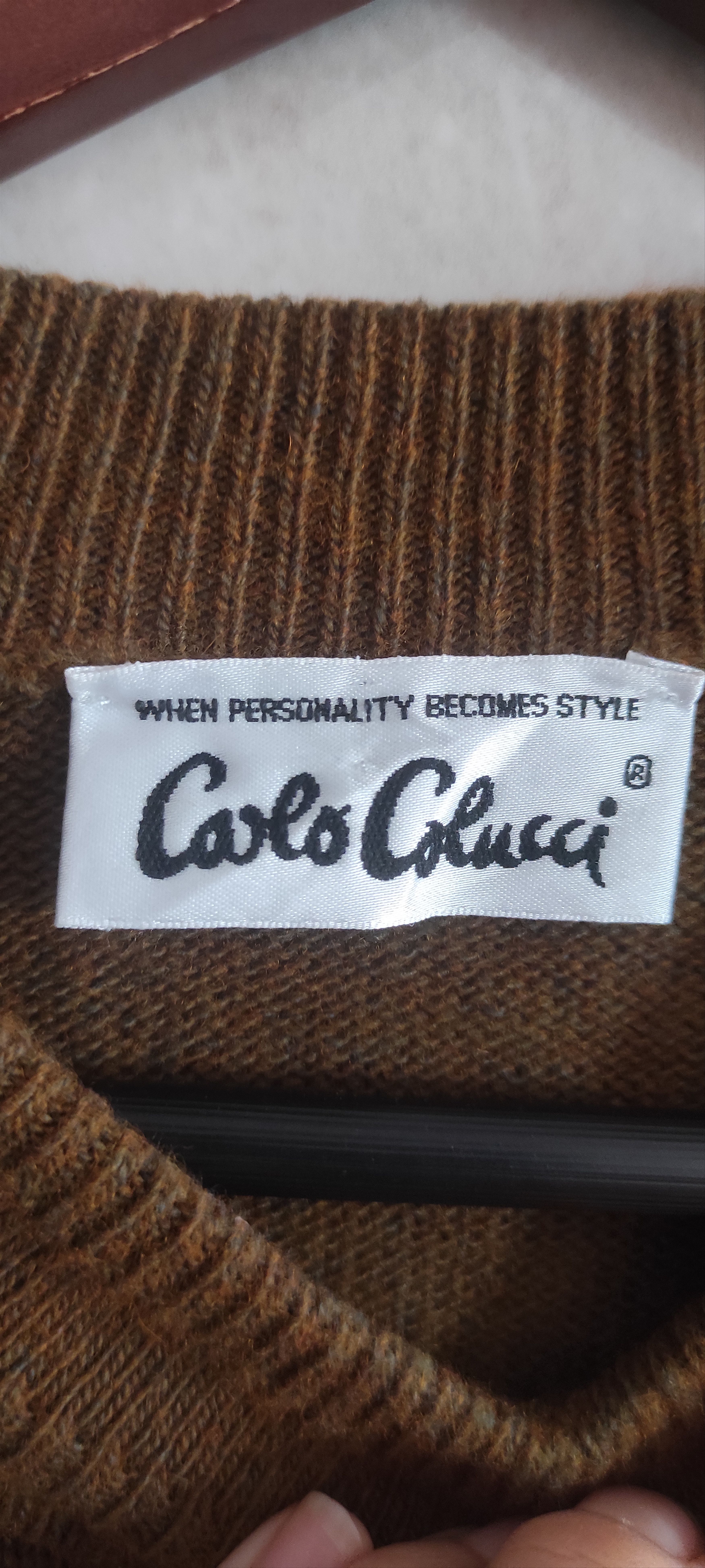 Carlo Colucci CARLO COLUCCI Jumper Graphic Sheep Wool KnitWear Sweater Size US XL / EU 56 / 4 - 6 Thumbnail