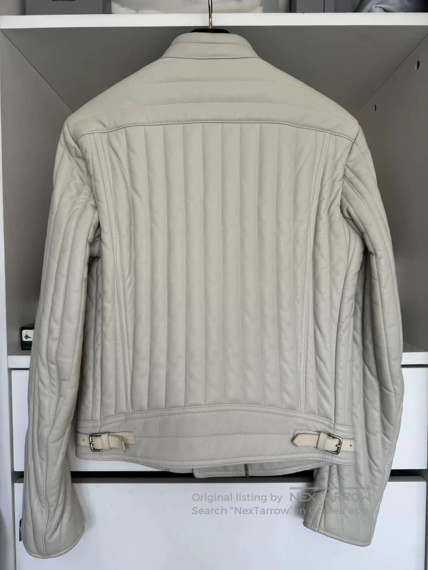 Tom Ford Rare White Leather Quilted Jacket. Size US S / EU 44-46 / 1 - 7 Thumbnail