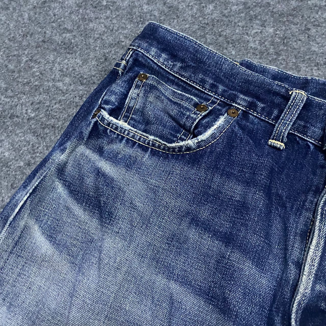 Edwin 💥Vintage Edwin Selvedge Redline Distressed Denim Size US 32 / EU 48 - 12 Thumbnail