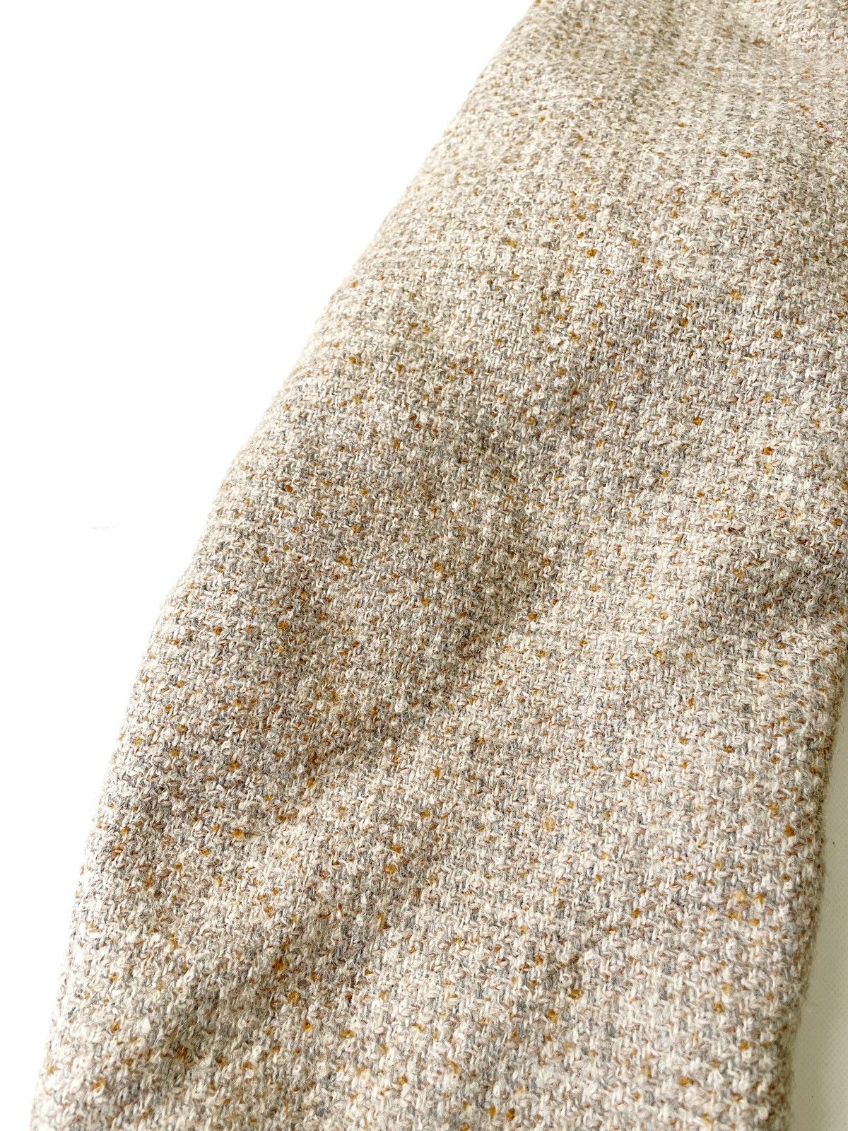 Harris Tweed × Vintage Commander Real Vintage Tweed Wool Blazer Beige Size S-M Men Size 40R - 6 Thumbnail