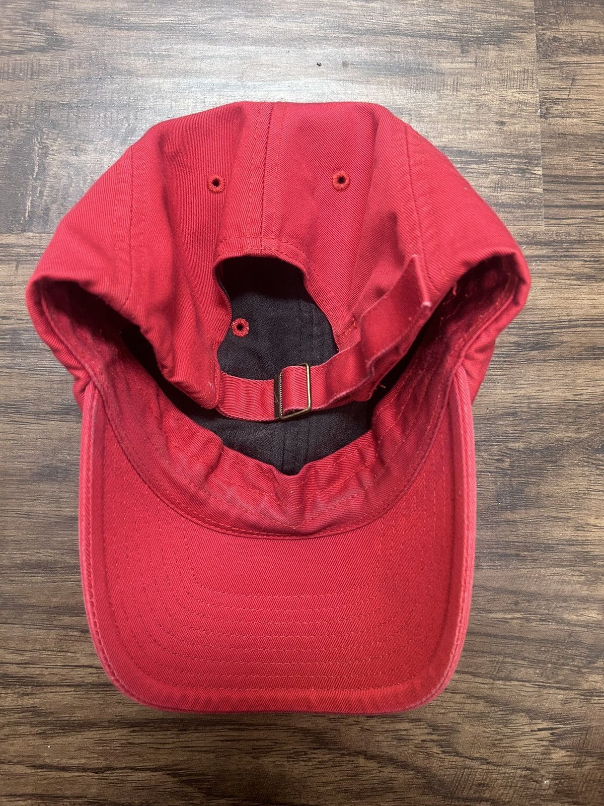 Nike × Vintage Nike y2k red adjustable dad hat cap Size ONE SIZE - 4 Thumbnail