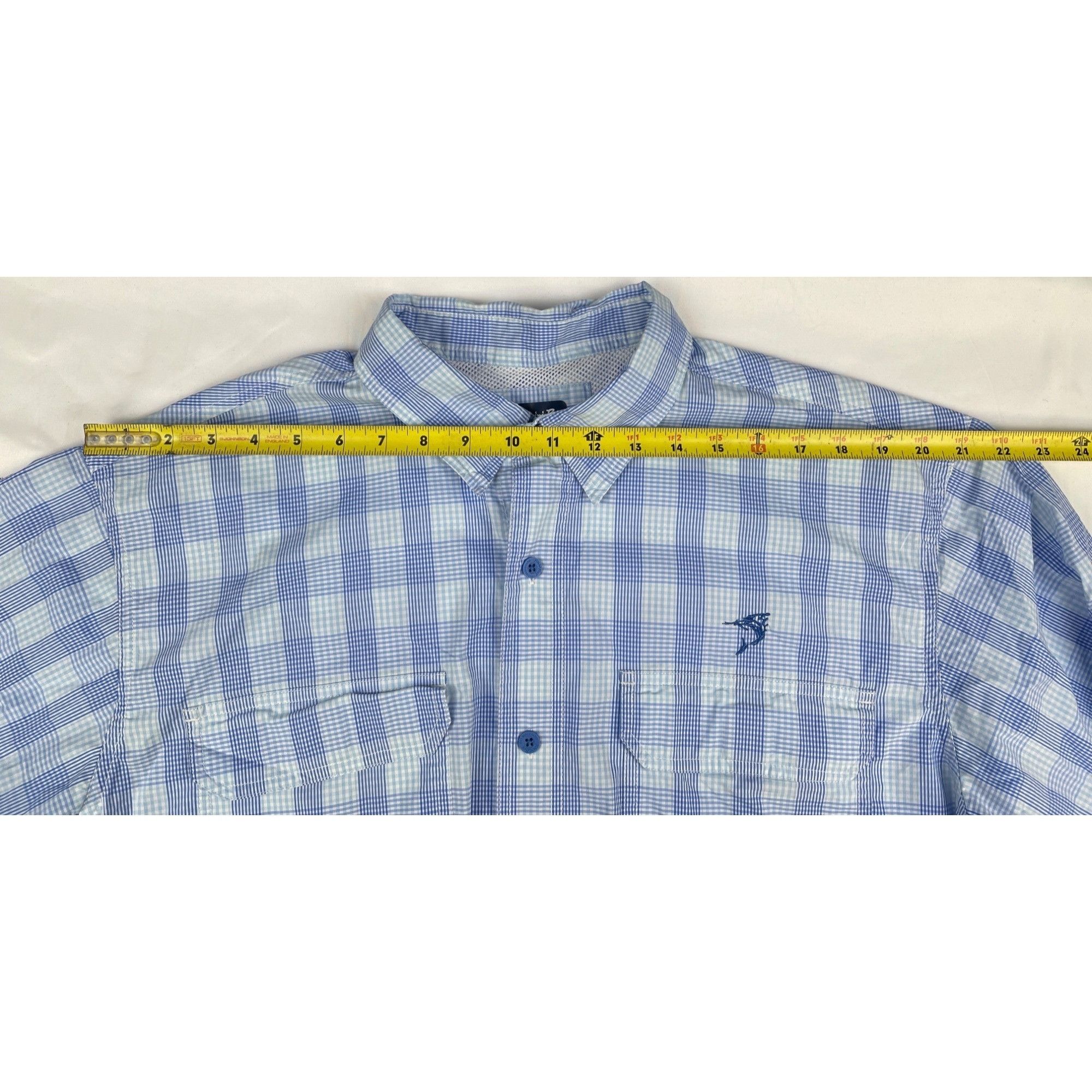 Other Bimini Bay Men's Blue Checkered Button Up/Short Sleeve Shirt Size US XL / EU 56 / 4 - 10 Thumbnail