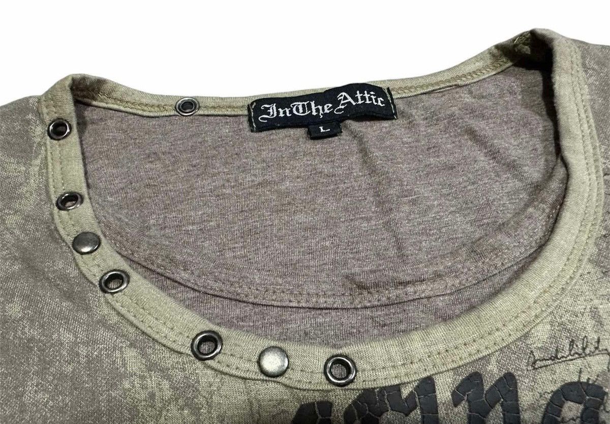 In The Attic × Japanese Brand × Seditionaries 🔥Sick Y2K In The Attic Rivet Double Layer Shirt Goth Punk Size US M / EU 48-50 / 2 - 8 Thumbnail