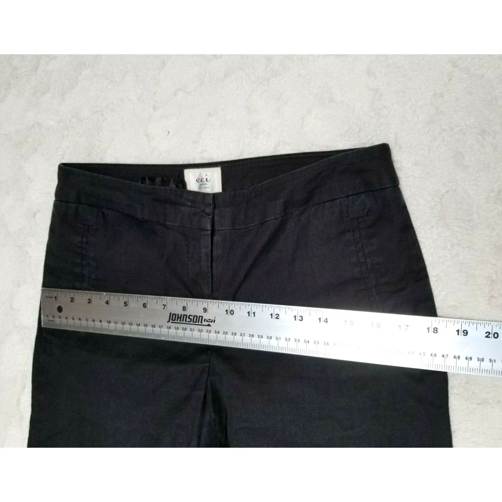 Vintage ECI Petite New York Womens Black Mid-Rise Bermuda Shorts Flat-Front Size 6P Size 28" / US 6 / IT 42 - 7 Thumbnail