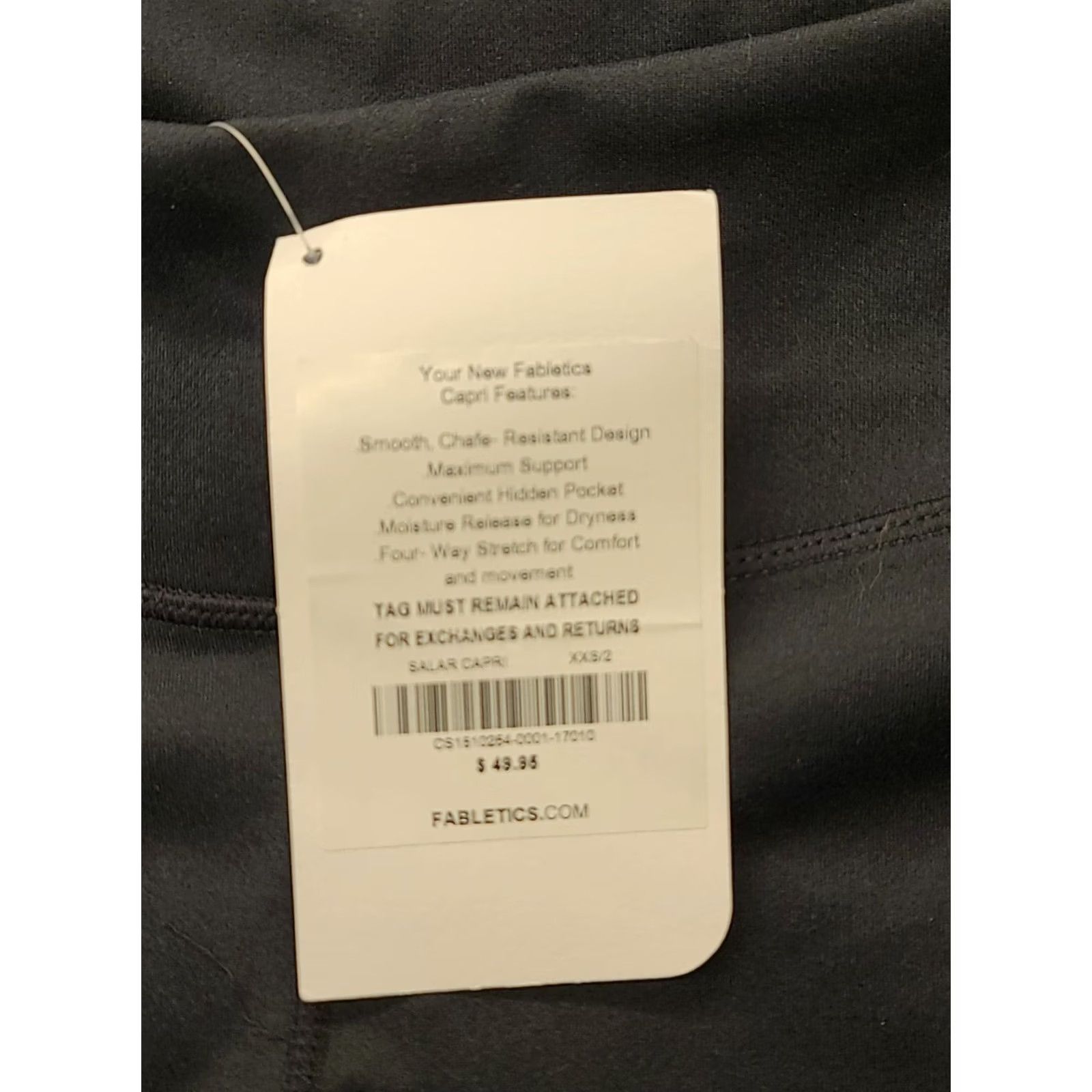 Fabletics VINTAGE Fabletics Salar Capri Womens XS Leggings Athletic Black NWT Workout Yoga Size 26" / US 2 / IT 38 - 3 Thumbnail