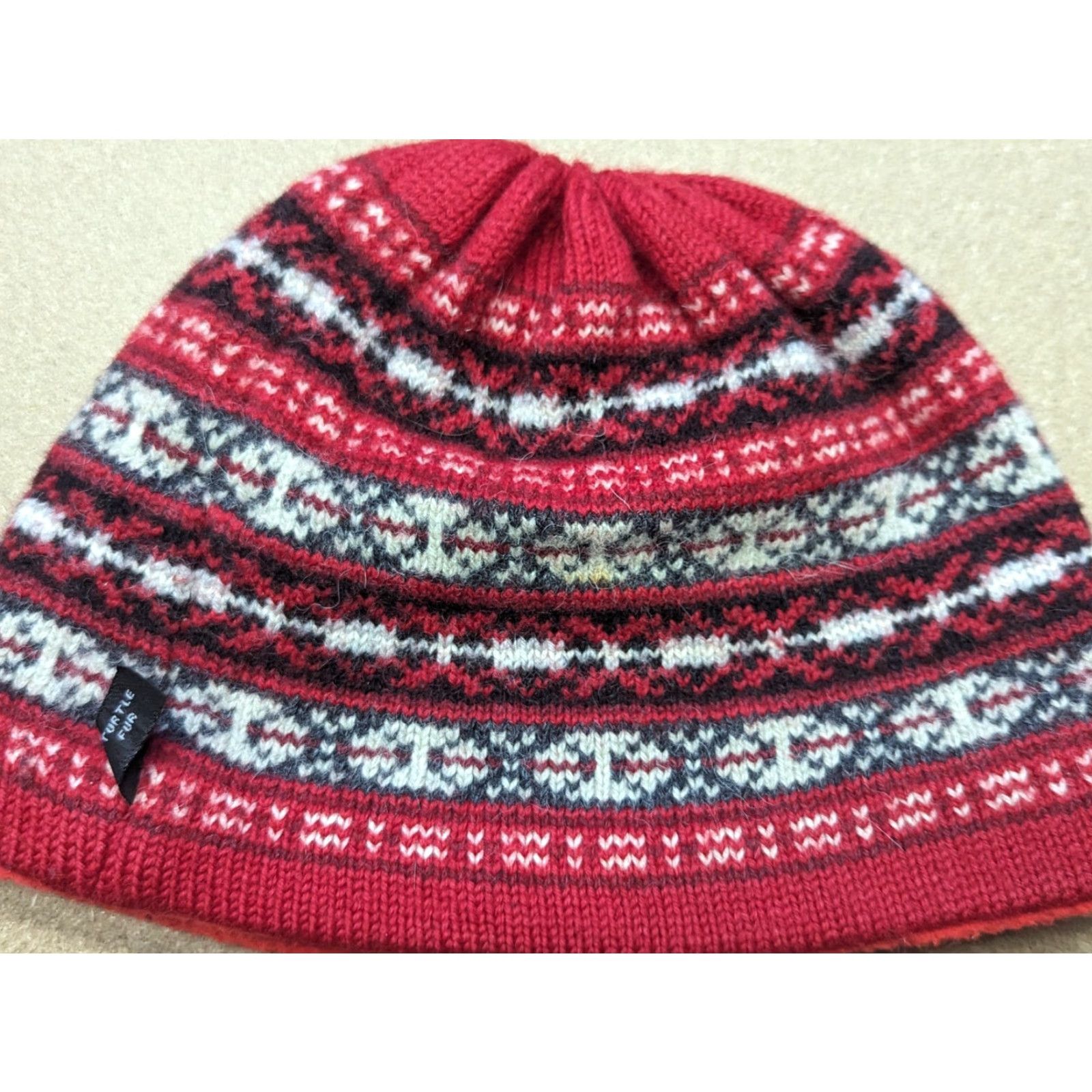 Vintage VINTAGE Turtle Fur USA Beanie Hat Size M Striped Wool Lined Knit Beanie Mens Womens Size ONE SIZE - 6 Thumbnail