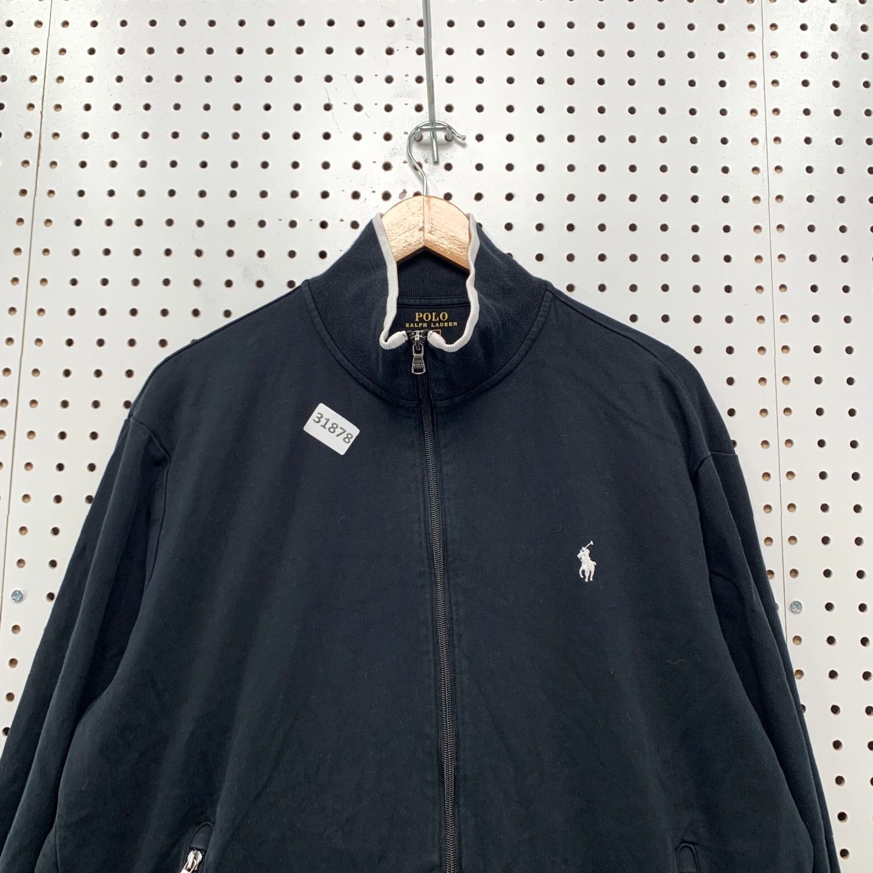 Polo Ralph Lauren Polo Ralph Lauren Track Jacket Mens Large Black White Pony Zip Preppy Size US L / EU 52-54 / 3 - 2 Thumbnail