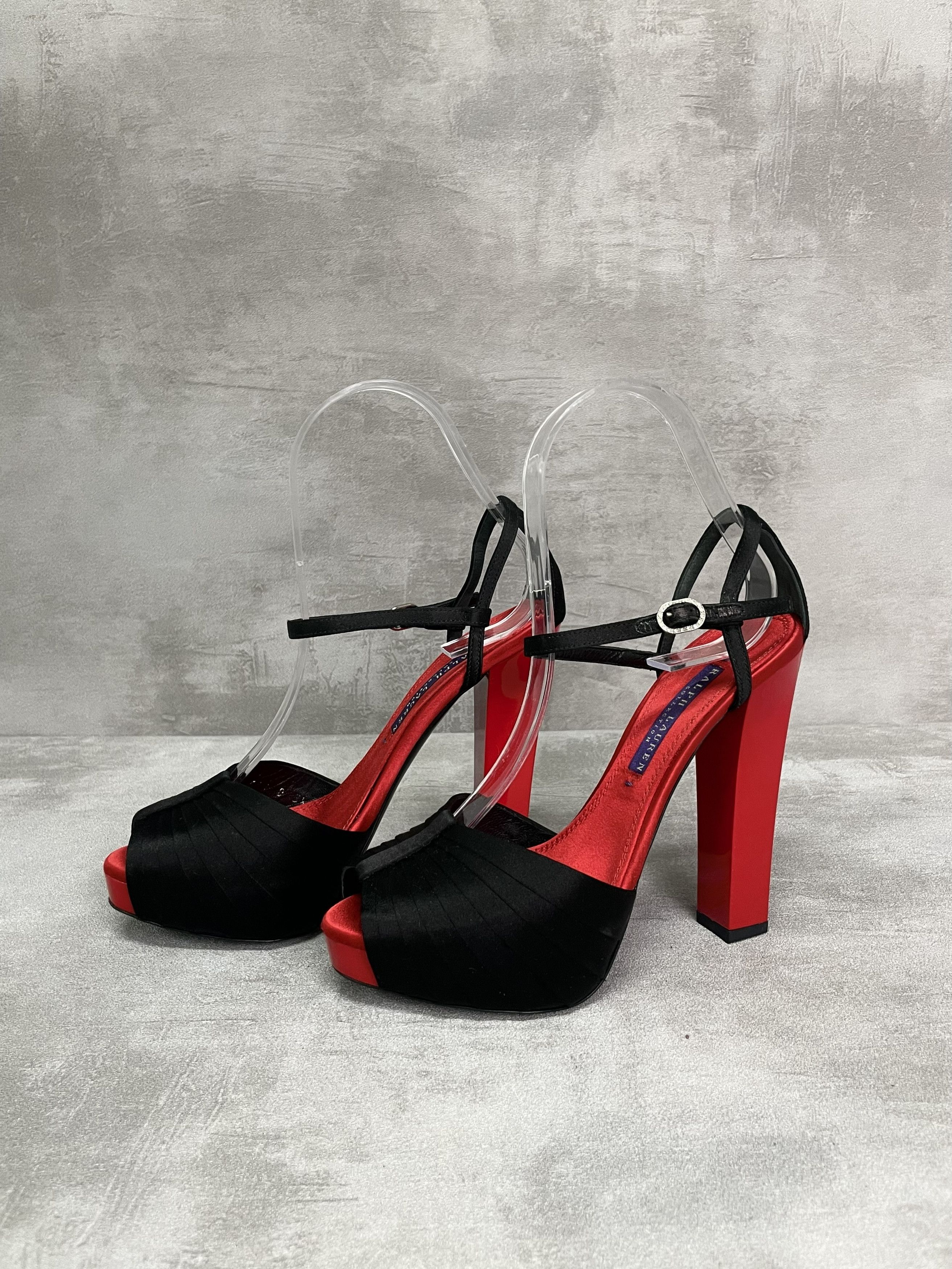 Ralph Lauren Ralph Lauren Black 125mm Platform High Heels Size US 4.5 / IT 34.5 - 4 Thumbnail