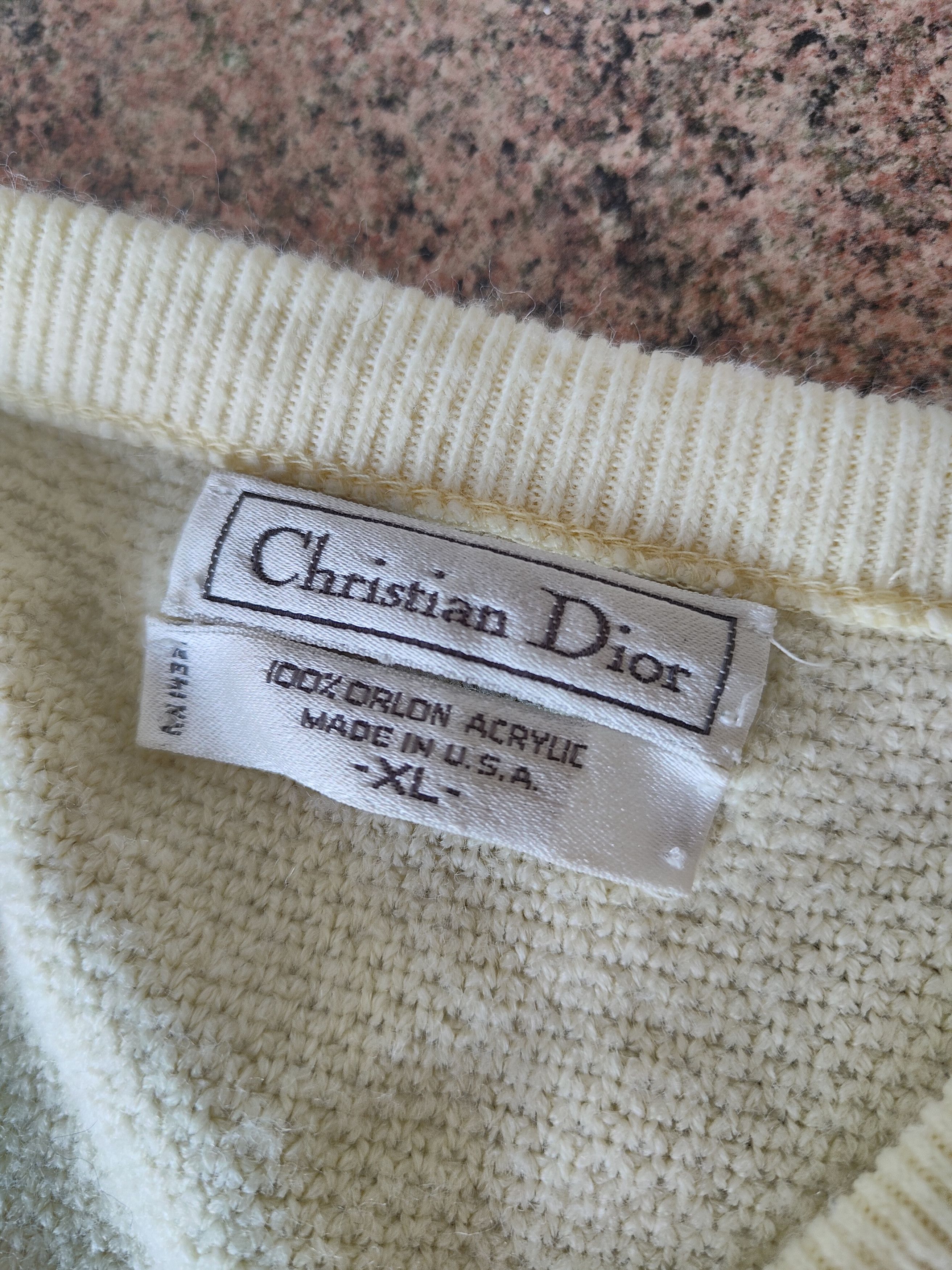Dior Vintage Christian dior beige yello sweater Size US L / EU 52-54 / 3 - 5 Thumbnail
