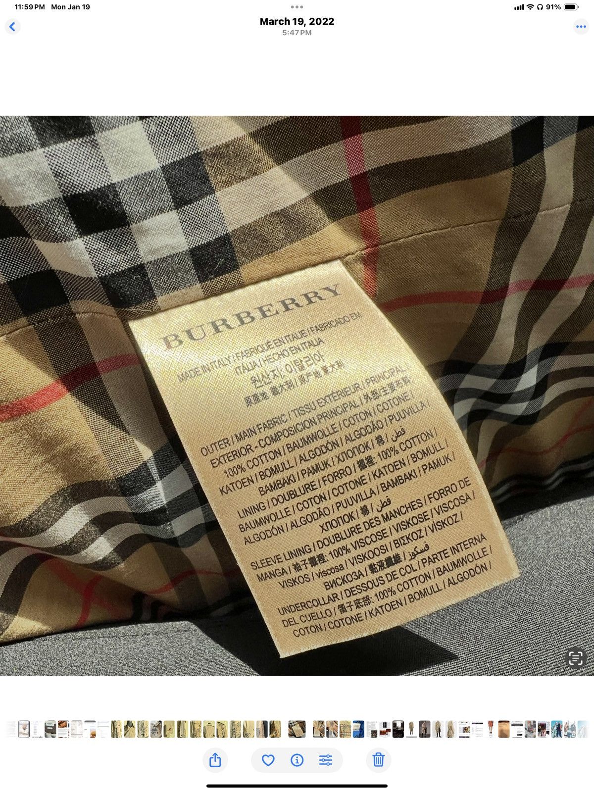 Burberry Burberry Graffiti Print Trench Coat- Size 50 Size US M / EU 48-50 / 2 - 14 Thumbnail