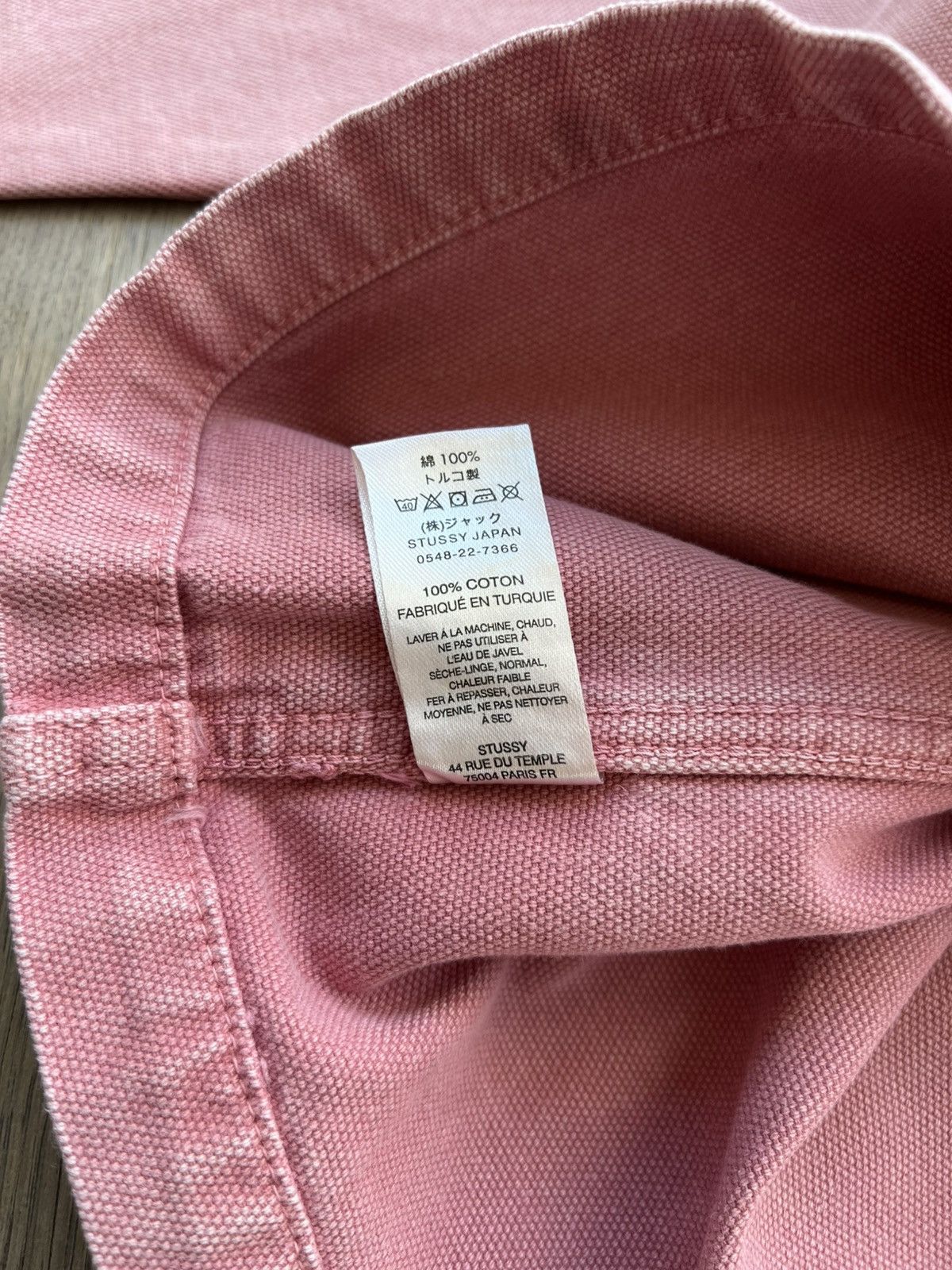 Stussy Stussy Pink Washed Canvas Work Shirt Small Size US S / EU 44-46 / 1 - 14 Thumbnail