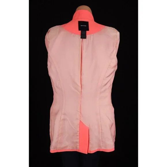 SMYTHE Smythe Tailored Blazer Size 4 Womens Neon Tangerine Jacket Size S / US 4 / IT 40 - 9 Thumbnail