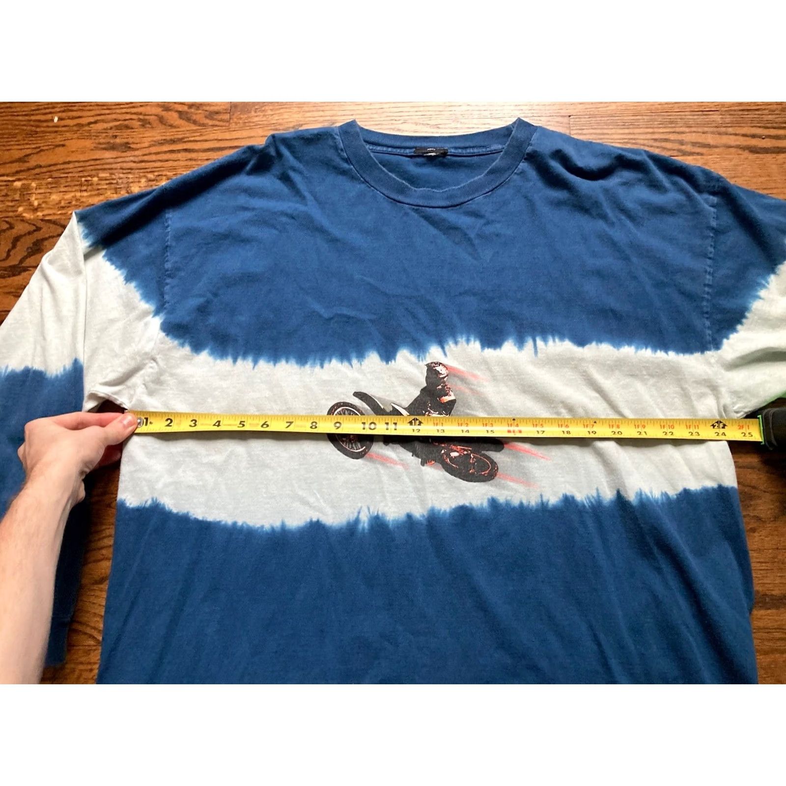 Vintage VTG Motocross Tie Dye Long Sleeve T Shirt Mens 2XL Blue Crew Neck Logo Graphic Print Cotton Regular Unbranded Motorcycle All Seasons Size US XXL / EU 58 / 5 - 2 Thumbnail