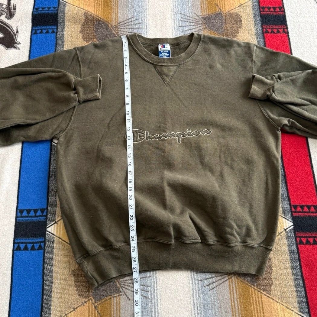 Champion VINTAGE Champion Embroidered Crewneck Sweatshirt Men XL Brown 90s Crew Neck Long Sleeve Pullover Solid Sweatshirt Regular Fit World Mexico Size US XL / EU 56 / 4 - 7 Thumbnail