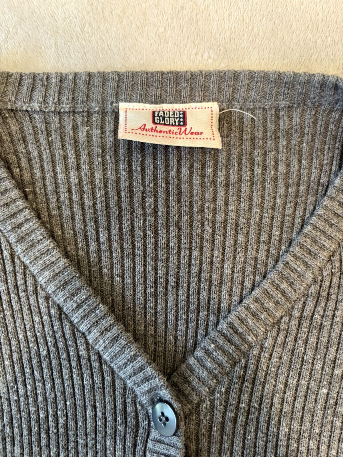 Faded Glory Vintage Grey Button-Up Sweater Size S / US 4 / IT 40 - 4 Thumbnail