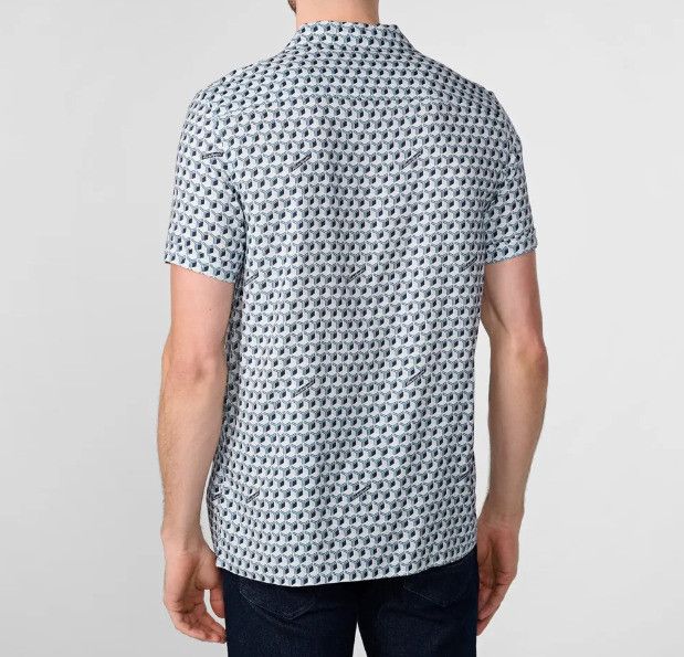 Karl Lagerfeld Karl Lagerfeld 3D Block Print Button Shirt Blue ( S ) Size US S / EU 44-46 / 1 - 2 Thumbnail