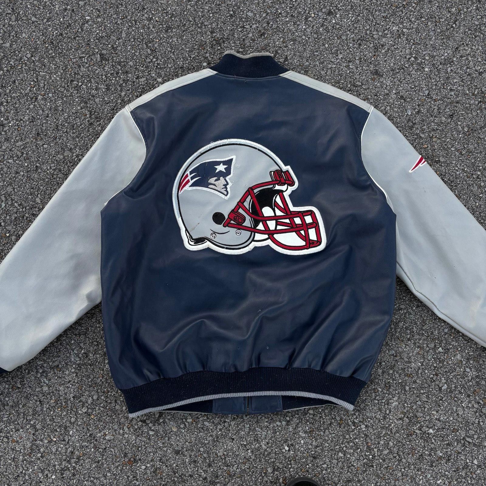 NFL Vintage New England Patriots Leather jacket Size US XL / EU 56 / 4 - 8 Thumbnail