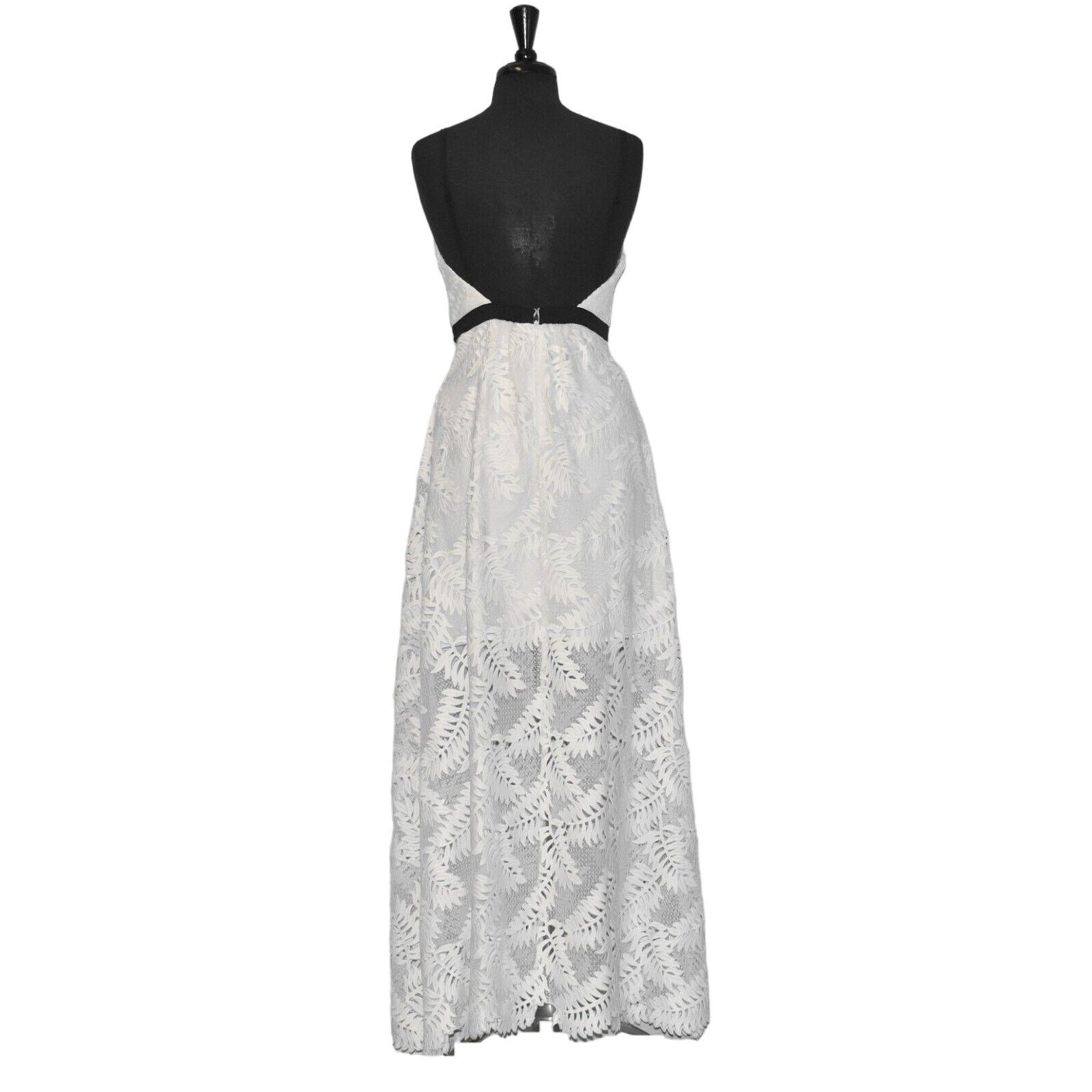 MILLY NWT MILLY Leighton White Palm Lace Maxi Dress Size 8 $475 Size M / US 6-8 / IT 42-44 - 5 Thumbnail