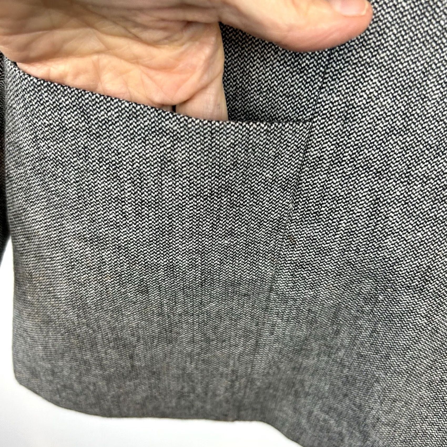 Vintage Chicos Blazer Woman M Grey Wool Blend Academia Retro Old Money Preppy Size M / US 6-8 / IT 42-44 - 6 Thumbnail