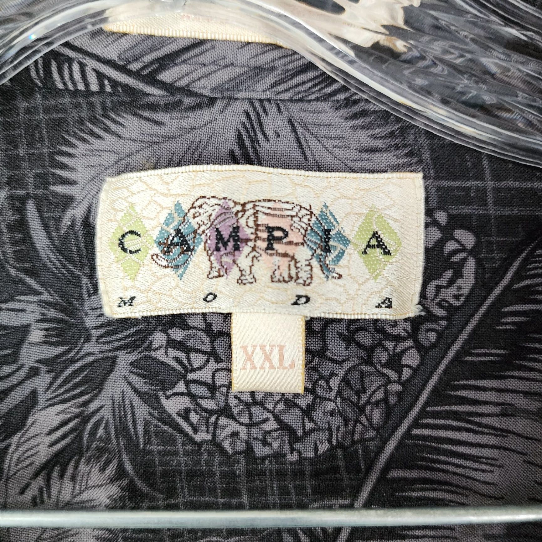 Vintage Campia Moda Mens Gray Floral Short Sleeve Hawaiian Button-Up 2XL Men Shirts Mens 2XL Gray Floral Hawaiian Campia Moda Button-Up Shirt Size US 39 - 4 Thumbnail