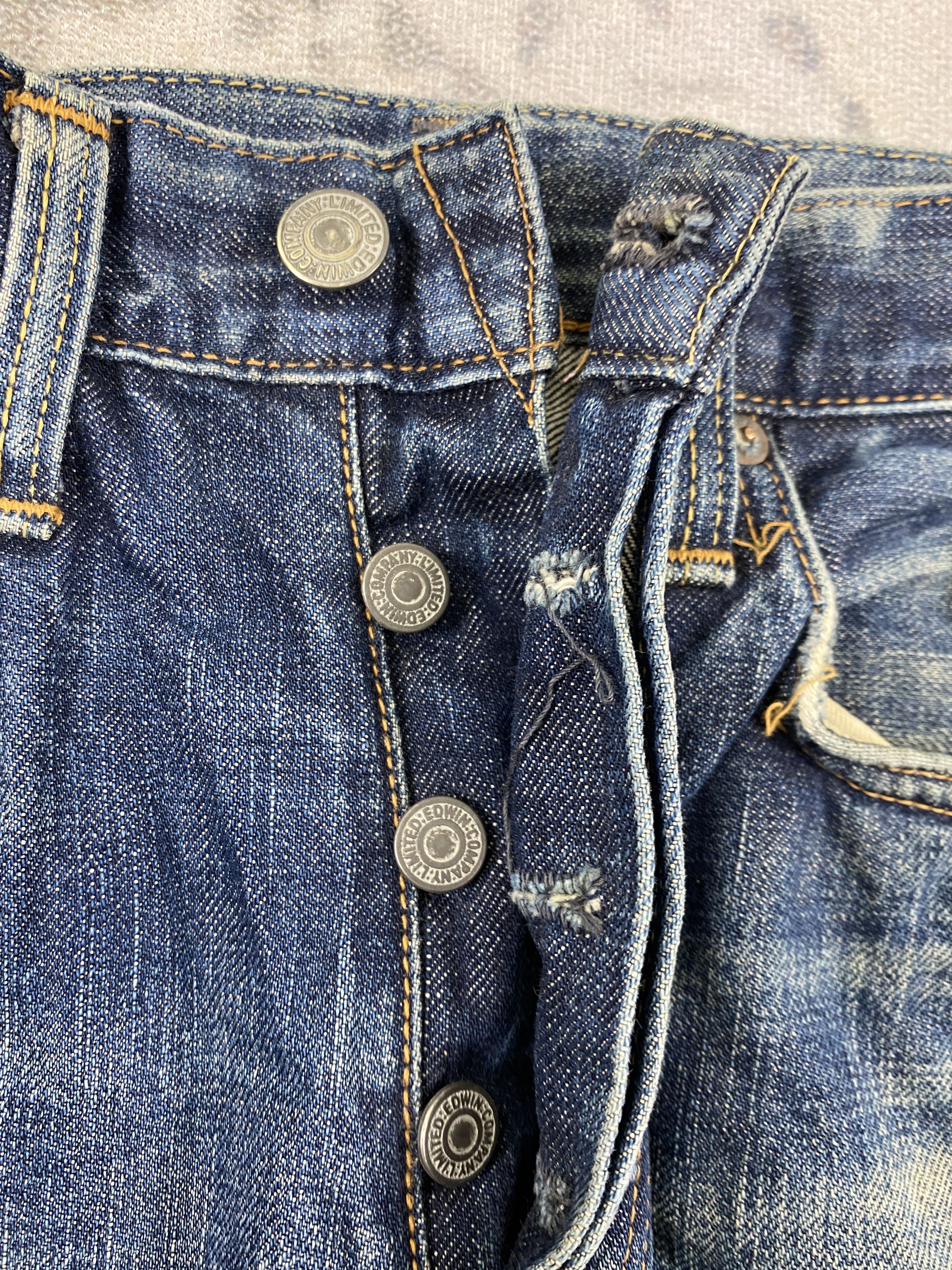 Edwin Selvedge Vintage Edwin Jeans 27x28.5 Denim- JN3725 Size US 27 - 7 Thumbnail