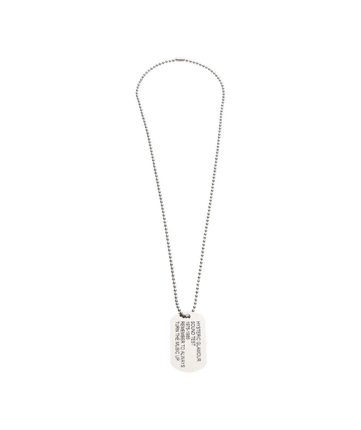 Hysteric Glamour HYSTERIC GLAMOUR DOG TAG NECKLACE GUITAR GIRL BALL CHAIN Size ONE SIZE - 3 Thumbnail