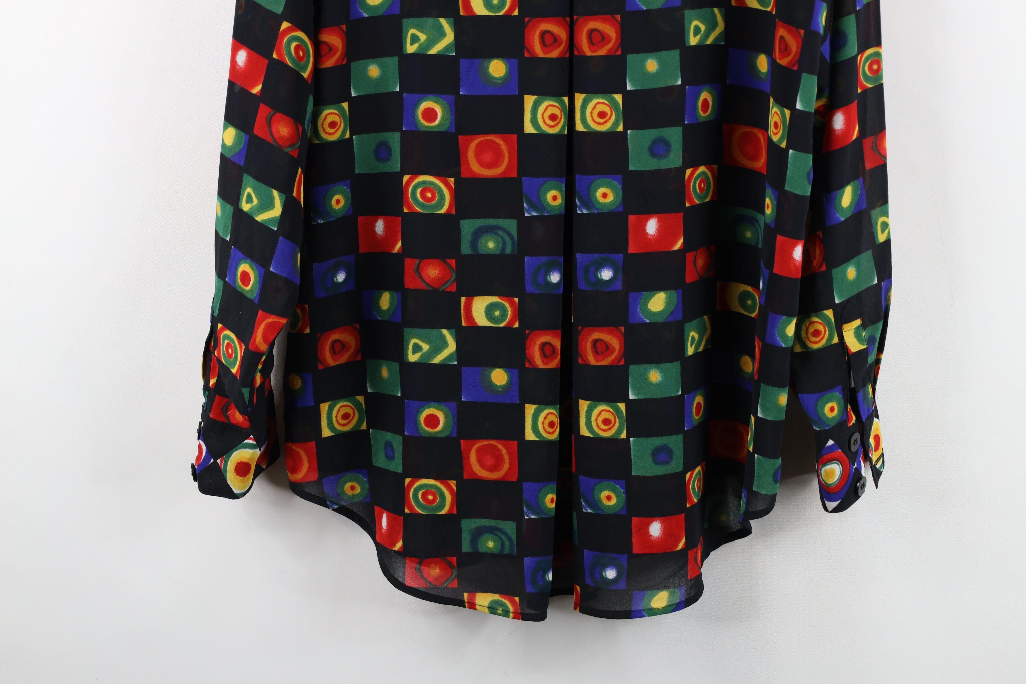 Vintage Vintage 90s Streetwear Geometric Collared Button Shirt Size M / US 6-8 / IT 42-44 - 12 Thumbnail