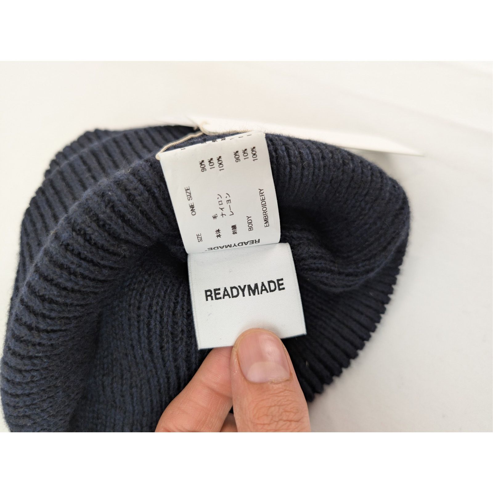 READYMADE o1rshd1 Size: OS / Recycled Wool Knit Beanie Cap / Hat Black Size ONE SIZE - 13 Thumbnail