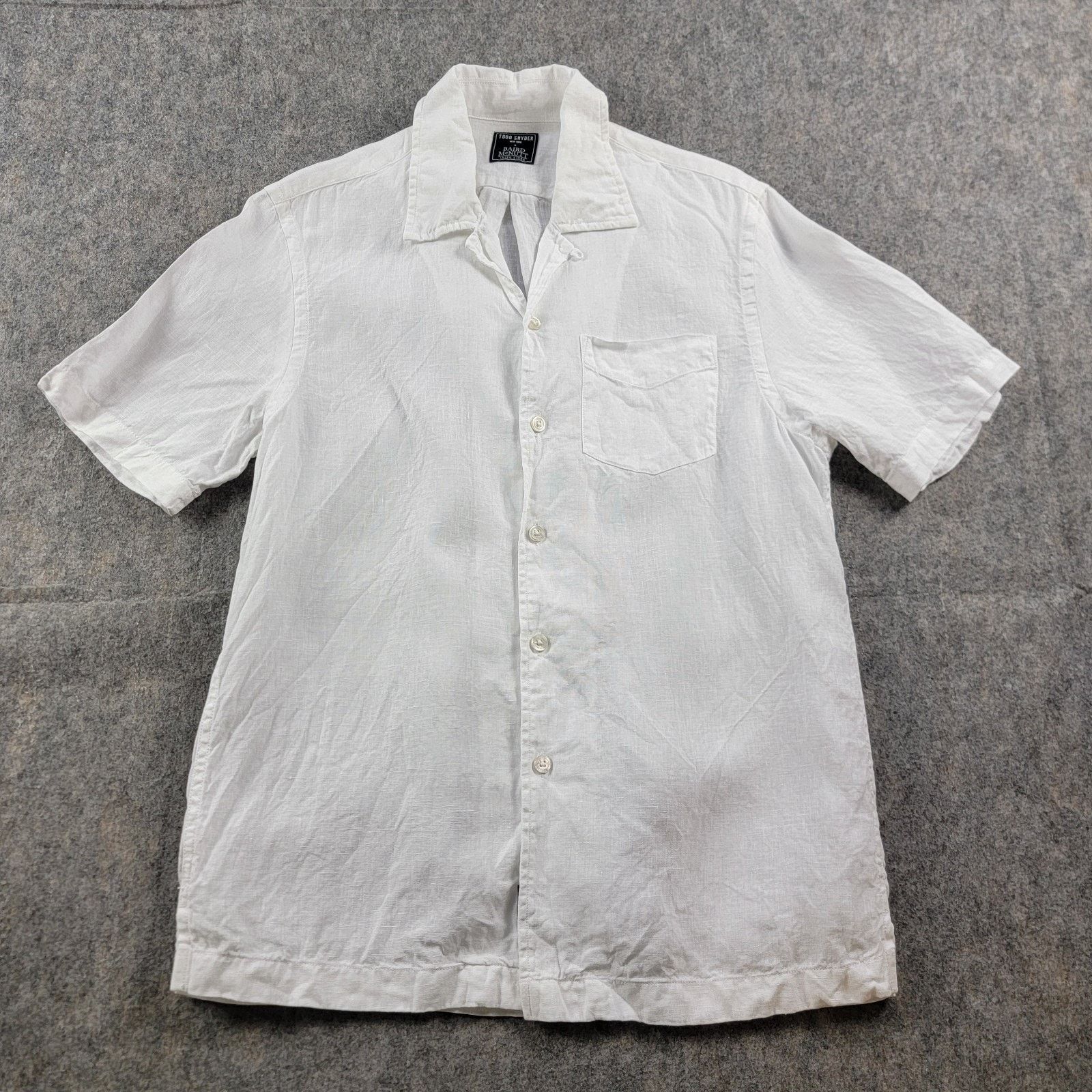 Todd Snyder Todd Snyder Baird McNutt Sea Soft Linen Shirt Short Sleeve Size US S / EU 44-46 / 1 - 1 Thumbnail