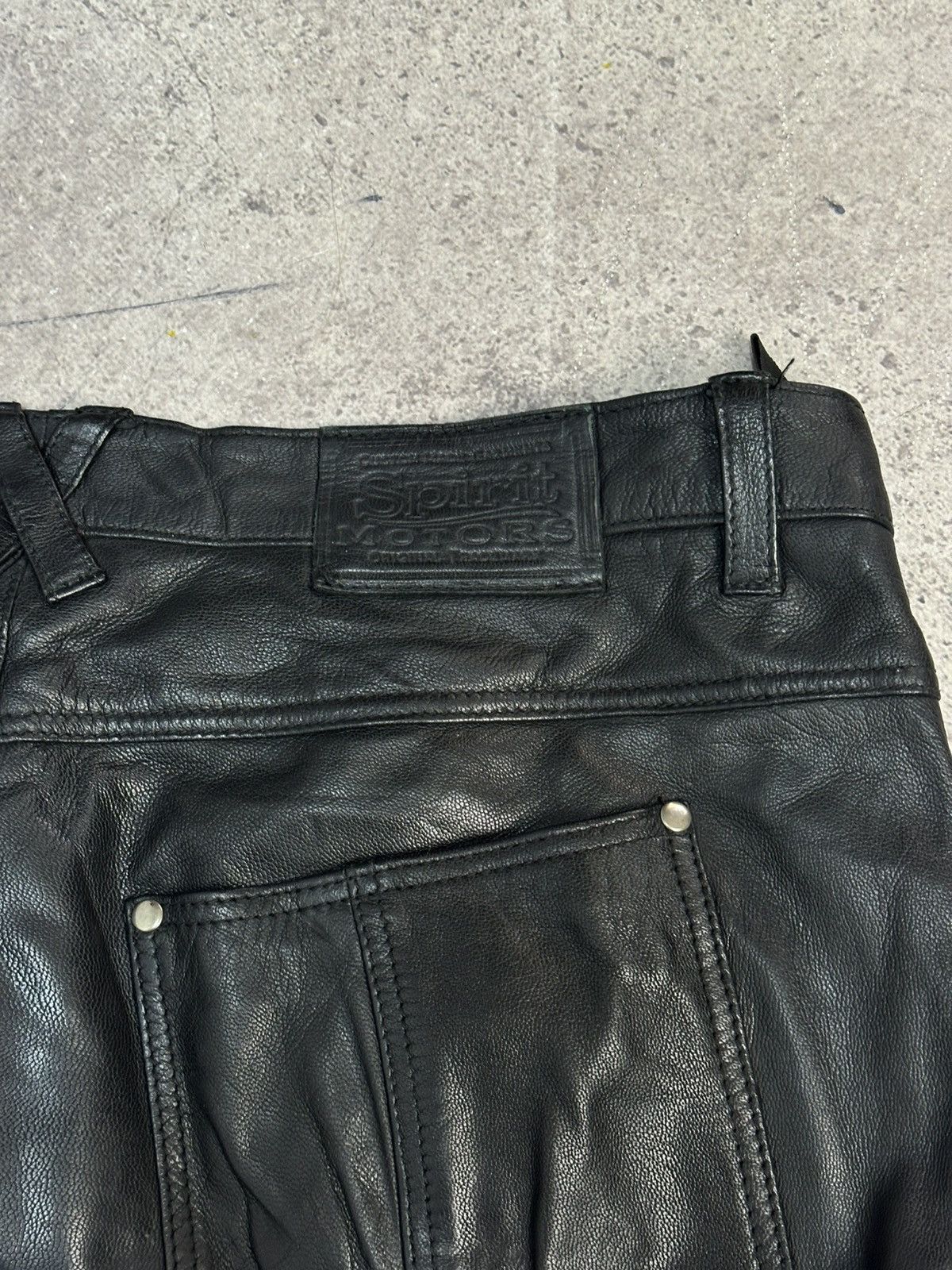 Leather Vintage Spirit Motors by Polo Leather Pants Black Riding Y2K Size US 36 / EU 52 - 9 Thumbnail