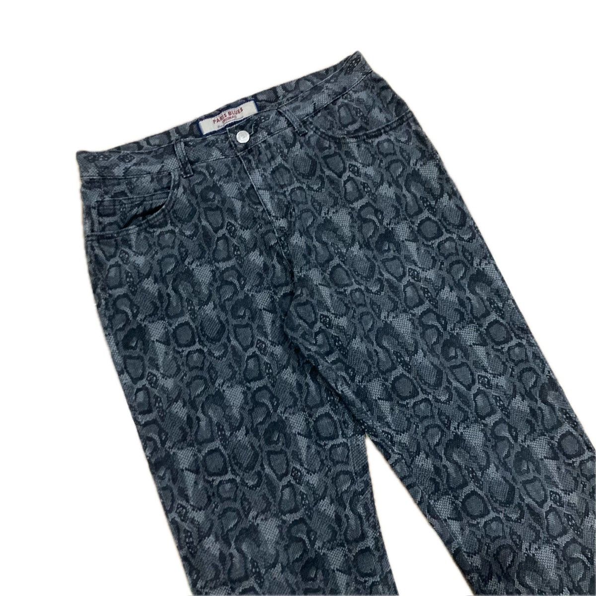 If Six Was Nine × Le Grande Bleu (L.G.B.) PARIS BLUES BOOTCUT SNAKES SKIN MOTIF JEANS Size US 32 / EU 48 - 3 Thumbnail