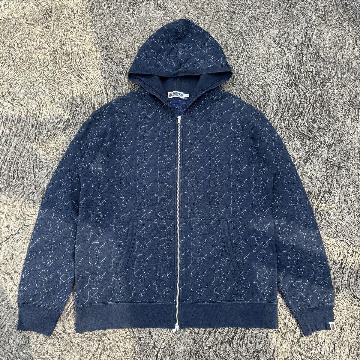 Bape Bape sta stitching lukewarm water zip hoodie Size US XL / EU 56 / 4 - 1 Thumbnail