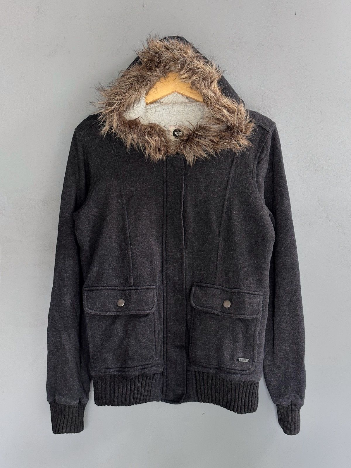 image of Beauty Beast x Hysteric Glamour Fur Ziphoodie 3D Pocket Roxy Ifsixwasnine Lgb Styled in Dark Gray (