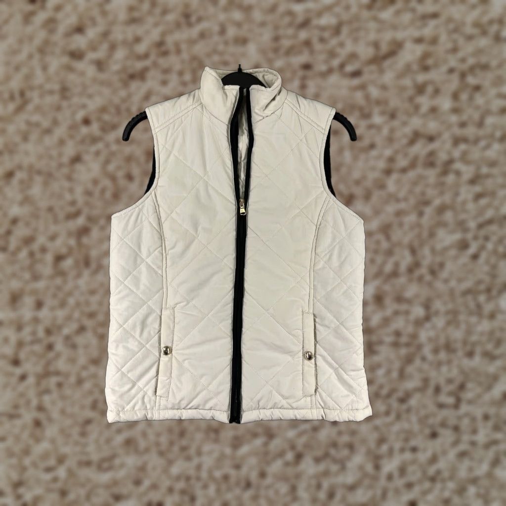 Ralph Lauren Lauren Ralph Lauren Vest Womens XS White Full Zip Pockets Polyester Vest Size XS / US 0-2 / IT 36-38 - 1 Thumbnail
