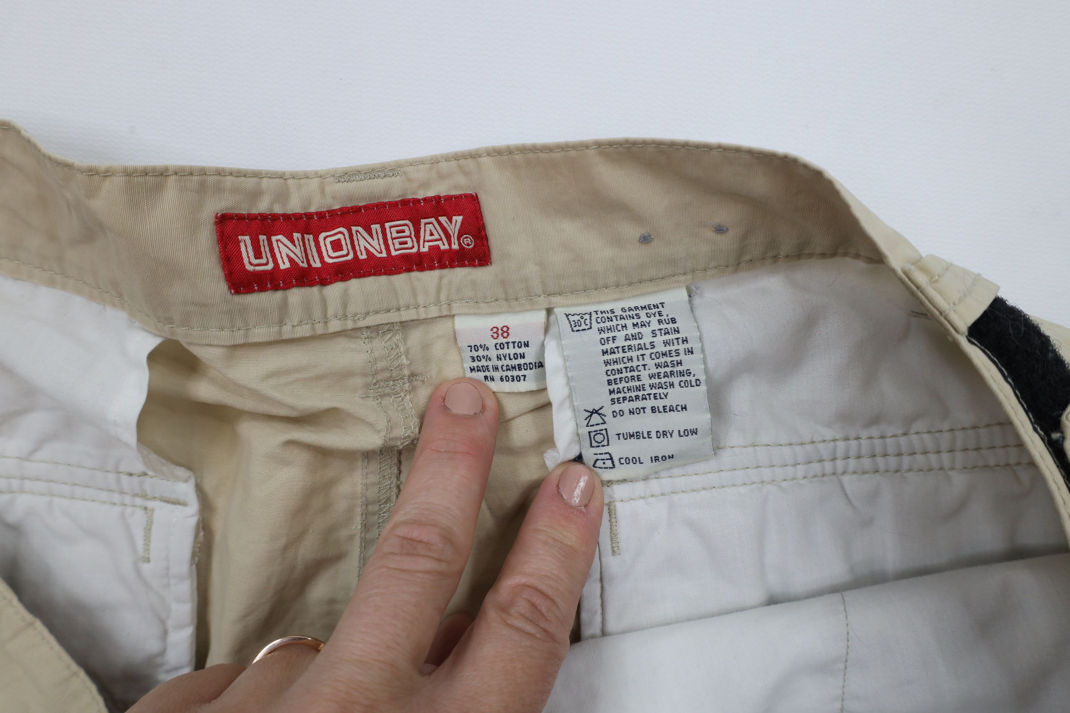 UNIONBAY × Vintage Vintage 90s Unionbay Military Surplus Baggy Cargo Shorts Size US 38 / EU 54 - 9 Thumbnail