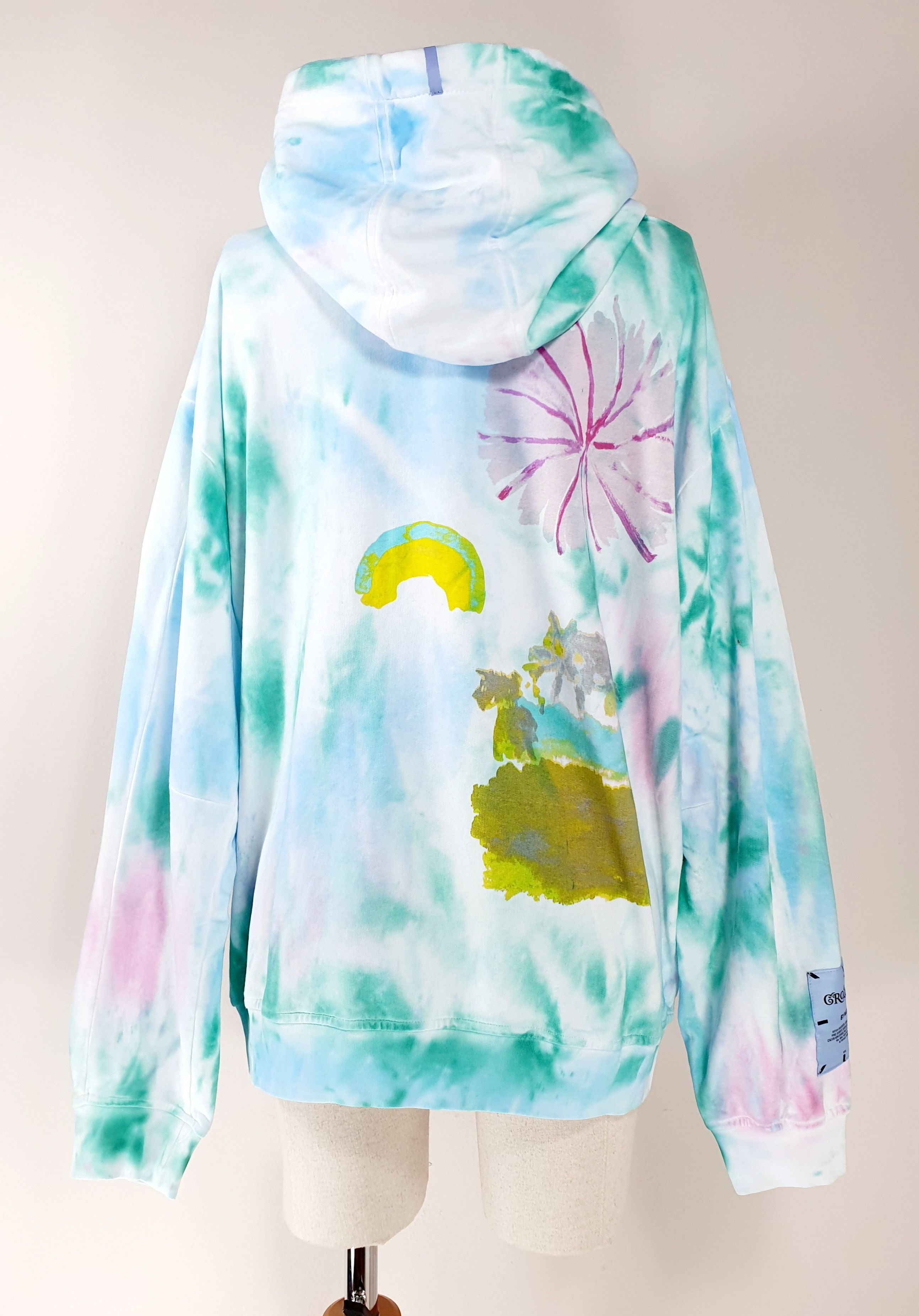 Alexander McQueen × MCQ Blue Tie-Dye Earth Up Hoodie Size XS / US 0-2 / IT 36-38 - 4 Thumbnail