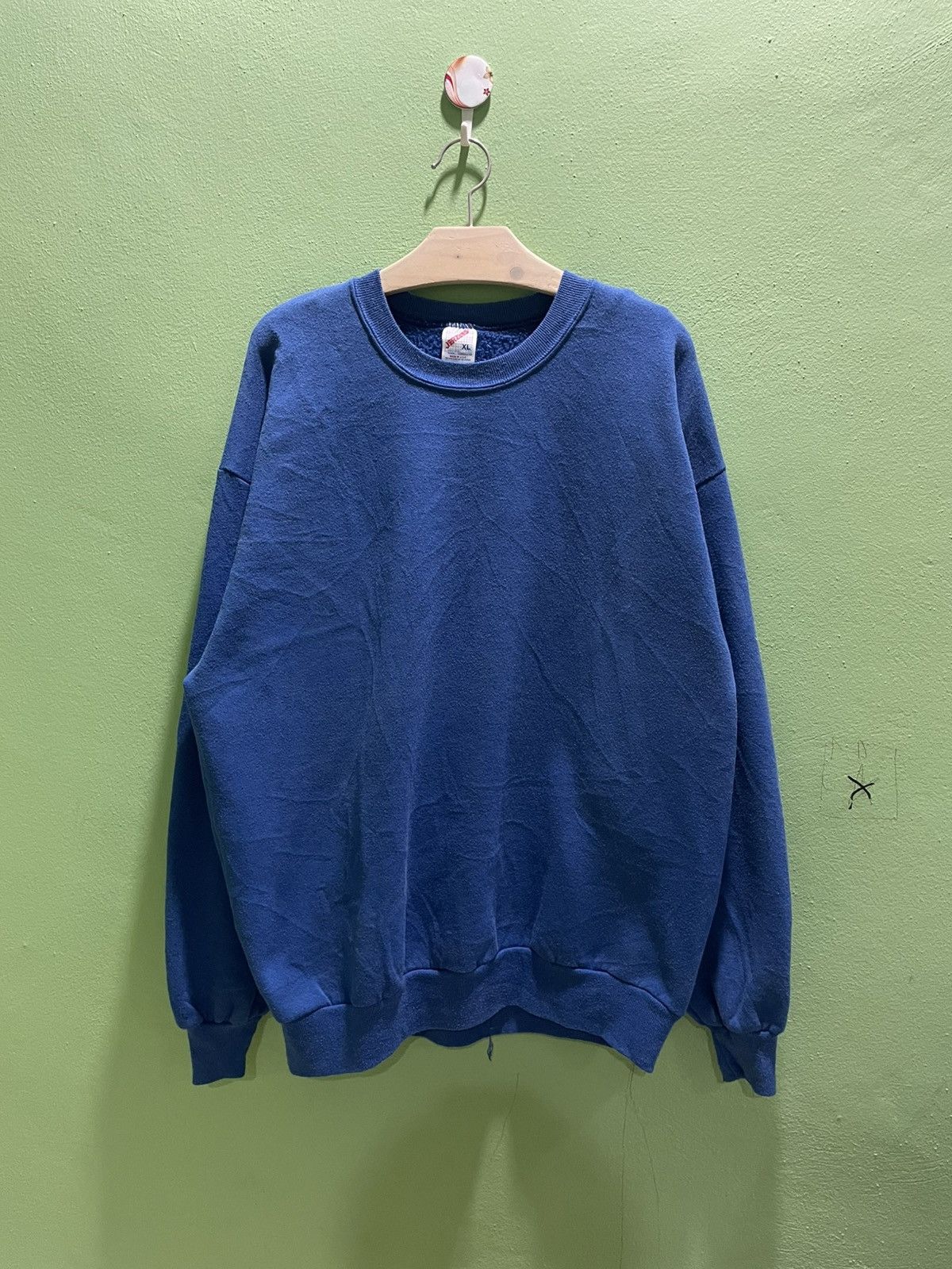 Jerzees × Vintage Vintage 90’s Jerzees Plain Sweatshirt Size US XL / EU 56 / 4 - 1 Thumbnail
