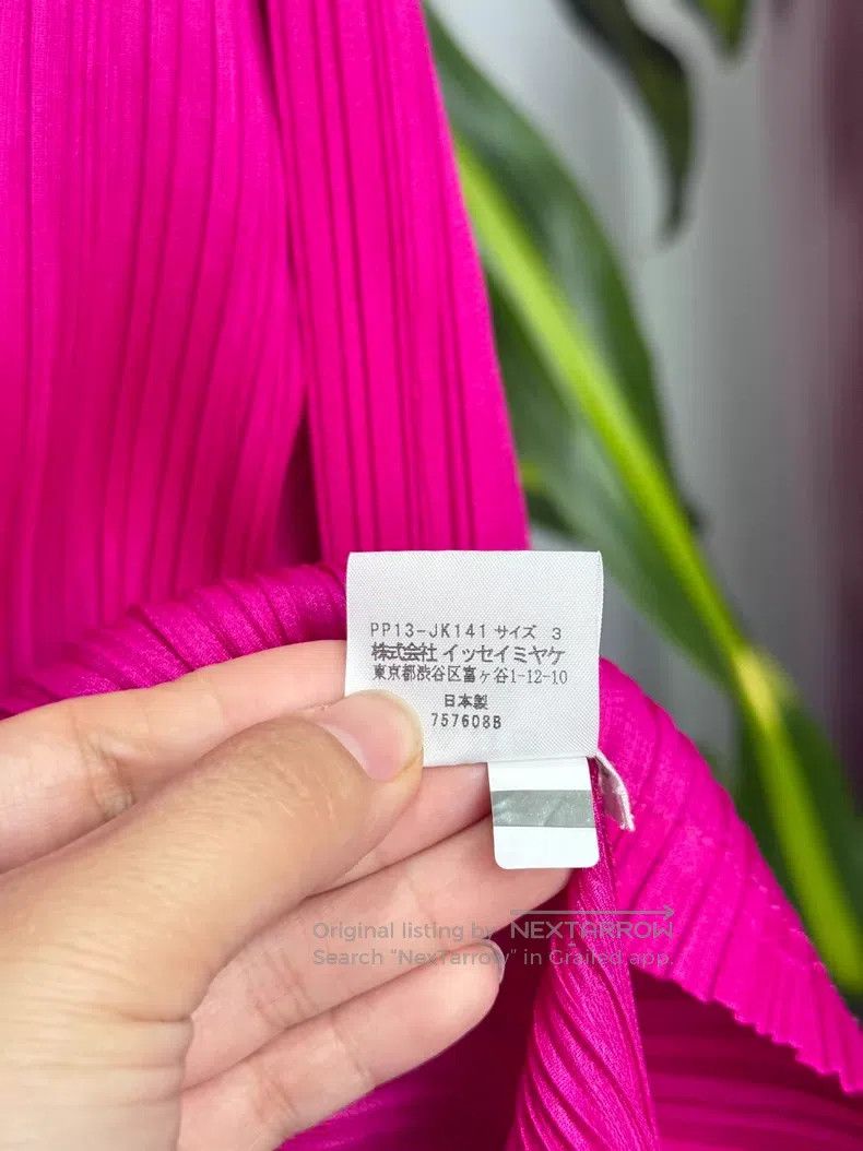 Issey Miyake Issey Miyake Deep Pink High Neck Long Sleeve T-Shirt Size L / US 10 / IT 46 - 6 Thumbnail