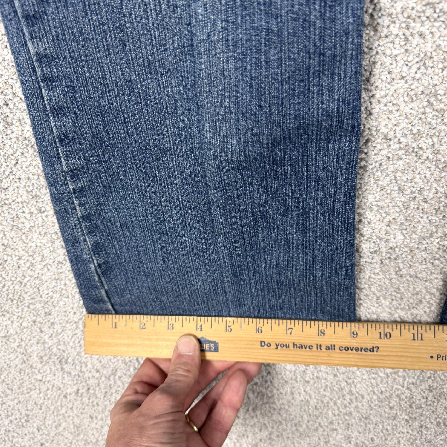 Vintage Relativity Jeans Womens 12P Blue Mid Rise Straight Embroidered 33x26 Size 34" / US 12 / IT 48 - 3 Thumbnail